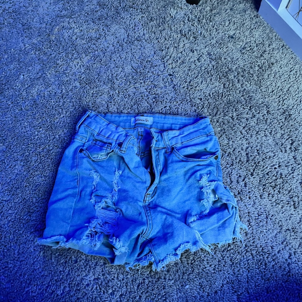Ripped jeans shorts